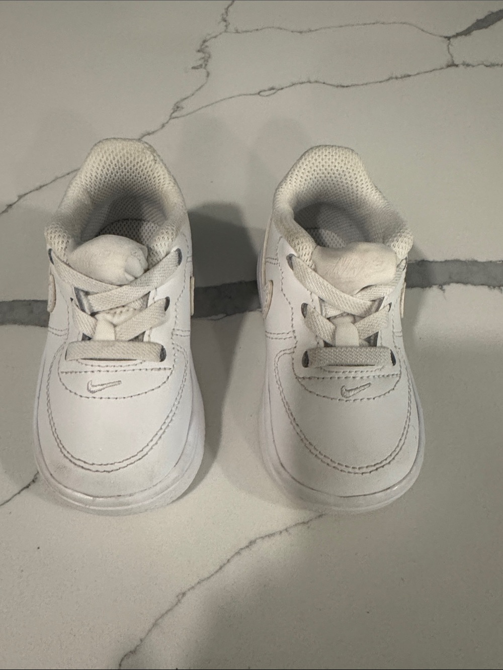 Nike Kids White Leather Sneakers